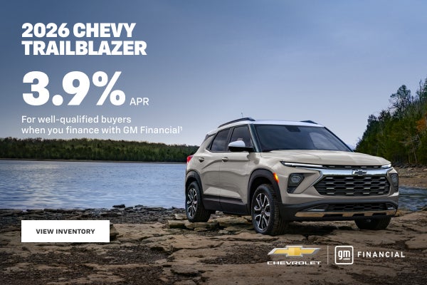 2026 Chevy Trailblazer. 3.9% APR for well-qualified buyers when you finance with GM Financial.